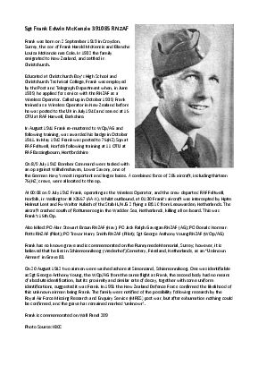 A preview of a PDF biography for McKenzie, Frank Edwin